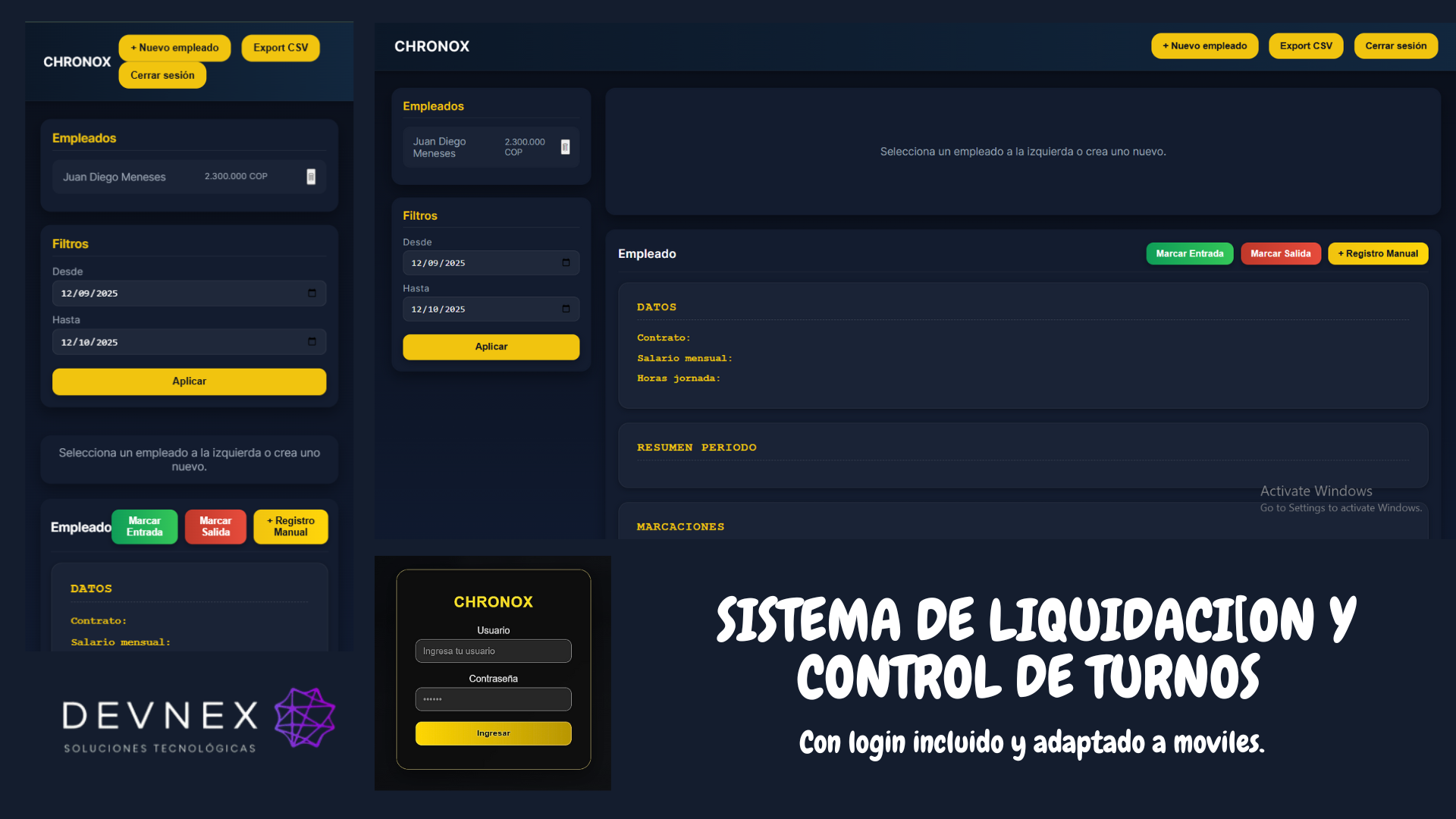 Liquidación y Control de Turnos