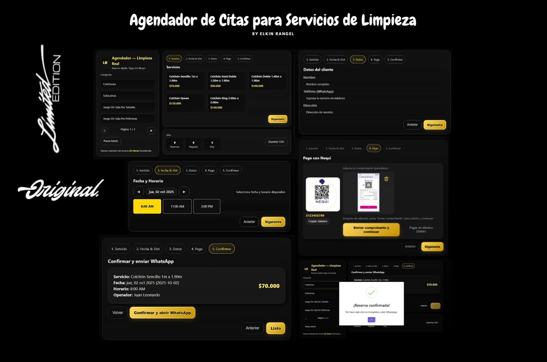 Sistema de limpieza reservas